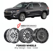 FORGED WHEELS RIMS for CHEVROLET TRAVERSE HIGH COUNTRY 2009+

Custom forged wheels for Chevrolet Traverse High Country 2009+. Made-to-order monoblock, 2-piece and 3-piece rims in custom sizes, offsets, colors and finishes with guaranteed fitment.

We manufacture premium quality forged wheels rims for Chevrolet Traverse High Country 2009+ in any design, size, color.

THIS WHEEL DESIGN CAN BE CUSTOM-MADE FOR YOUR CAR IN ANY SIZE AND COLOR OPTIONS
Available in monoblock, 2-piece, 3-piece, duoblock, beadlock
3D