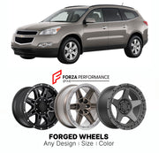 FORGED WHEELS RIMS for CHEVROLET TRAVERSE LT 2009+

Custom forged wheels for Chevrolet Traverse LT 2009+. Made-to-order monoblock, 2-piece and 3-piece rims in custom sizes, offsets, colors and finishes with guaranteed fitment.

We manufacture premium quality forged wheels rims for Chevrolet Traverse LT 2009+ in any design, size, color.

THIS WHEEL DESIGN CAN BE CUSTOM-MADE FOR YOUR CAR IN ANY SIZE AND COLOR OPTIONS
Available in monoblock, 2-piece, 3-piece, duoblock, beadlock
3D wheel renderings are provided