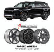 FORGED WHEELS RIMS for CHEVROLET TRAVERSE Z71 2009+

Custom forged wheels for Chevrolet Traverse Z71 2009+. Made-to-order monoblock, 2-piece and 3-piece rims in custom sizes, offsets, colors and finishes with guaranteed fitment.

We manufacture premium quality forged wheels rims for Chevrolet Traverse Z71 2009+ in any design, size, color.

THIS WHEEL DESIGN CAN BE CUSTOM-MADE FOR YOUR CAR IN ANY SIZE AND COLOR OPTIONS
Available in monoblock, 2-piece, 3-piece, duoblock, beadlock
3D wheel renderings are provi