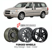 FORGED WHEELS RIMS for CHEVROLET UPLANDER BASE 2005 - 2009

Custom forged wheels for Chevrolet Uplander Base 2005 - 2009. Made-to-order monoblock, 2-piece and 3-piece rims in custom sizes, offsets, colors and finishes with guaranteed fitment.

We manufacture premium quality forged wheels rims for Chevrolet Uplander Base 2005 - 2009 in any design, size, color.

THIS WHEEL DESIGN CAN BE CUSTOM-MADE FOR YOUR CAR IN ANY SIZE AND COLOR OPTIONS
Available in monoblock, 2-piece, 3-piece, duoblock, beadlock
3D wheel