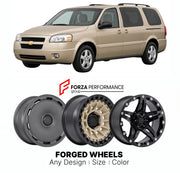 FORGED WHEELS RIMS for CHEVROLET UPLANDER LT 2005 - 2009

Custom forged wheels for Chevrolet Uplander LT 2005 - 2009. Made-to-order monoblock, 2-piece and 3-piece rims in custom sizes, offsets, colors and finishes with guaranteed fitment.

We manufacture premium quality forged wheels rims for Chevrolet Uplander LT 2005 - 2009 in any design, size, color.

THIS WHEEL DESIGN CAN BE CUSTOM-MADE FOR YOUR CAR IN ANY SIZE AND COLOR OPTIONS
Available in monoblock, 2-piece, 3-piece, duoblock, beadlock
3D wheel rende