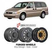 FORGED WHEELS RIMS for CHEVROLET VENTURE BASE 1997 - 2005

Custom forged wheels for Chevrolet Venture Base 1997 - 2005. Made-to-order monoblock, 2-piece and 3-piece rims in custom sizes, offsets, colors and finishes with guaranteed fitment.

We manufacture premium quality forged wheels rims for Chevrolet Venture Base 1997 - 2005 in any design, size, color.

THIS WHEEL DESIGN CAN BE CUSTOM-MADE FOR YOUR CAR IN ANY SIZE AND COLOR OPTIONS
Available in monoblock, 2-piece, 3-piece, duoblock, beadlock
3D wheel re