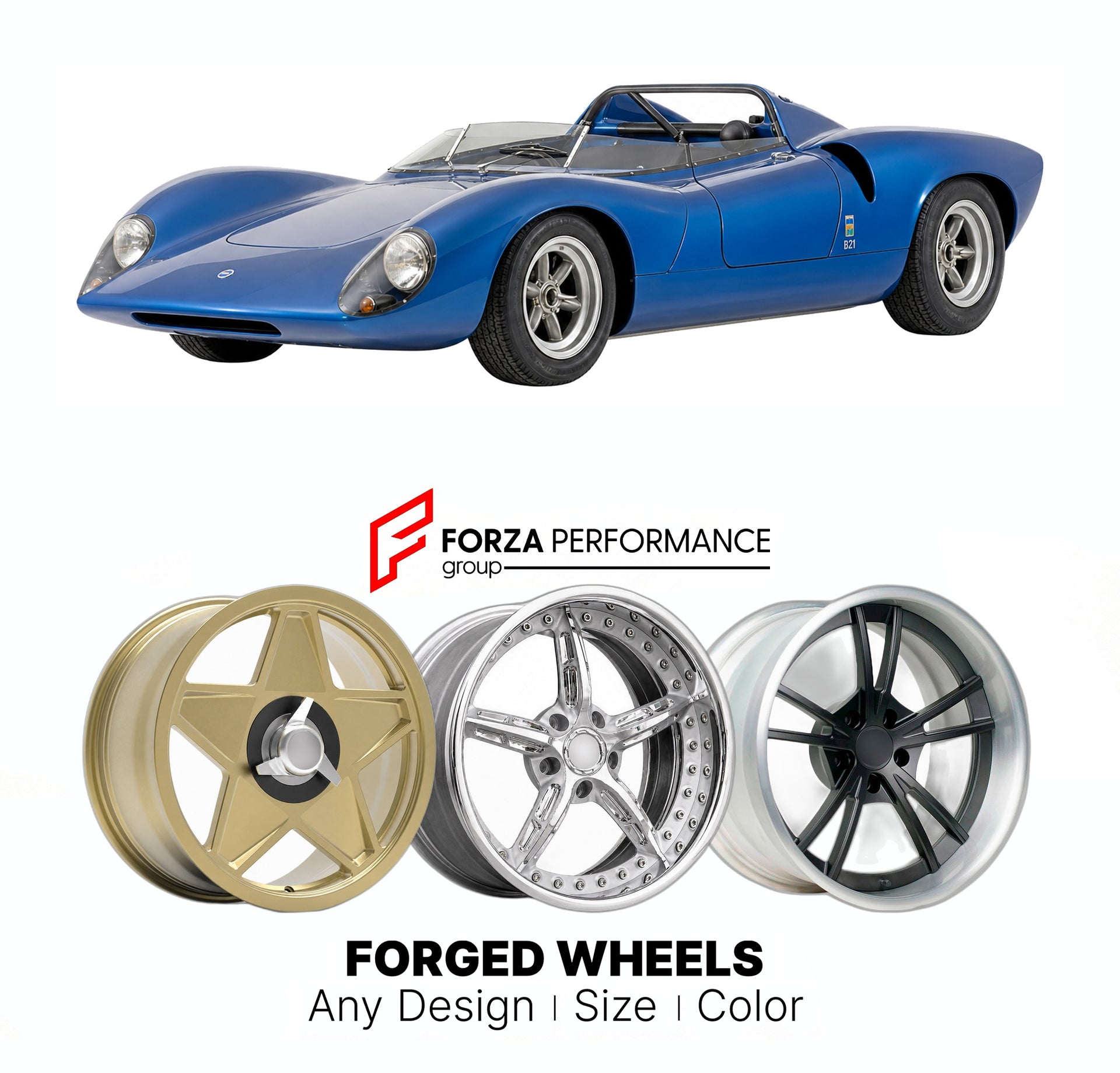 CUSTOM CLASSIC VINTAGE RESTOMOD RETRO OLD SCHOOL FORGED WHEELS RIMS for CHEVRON B21 1972 - 1972

Custom forged wheels for Chevron B21 1972 - 1972. Classic, vintage, restomod wheel designs made to order in custom sizes, offsets, colors and finishes.

We manufacture premium quality forged wheels rims for Chevron B21 1972 - 1972 in any design, size, color.

THIS WHEEL DESIGN CAN BE CUSTOM-MADE FOR YOUR CAR IN ANY SIZE AND COLOR OPTIONS
Available in monoblock, 2-piece, 3-piece, duoblock, beadlock
3D wheel rende