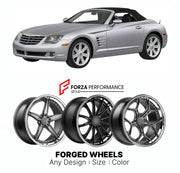 FORGED WHEELS RIMS for CHRYSLER CROSSFIRE ROADSTER 2004 - 2008

Custom forged wheels for Chrysler Crossfire Roadster 2004 - 2008. Made-to-order monoblock, 2-piece and 3-piece rims in custom sizes, offsets, colors and finishes with guaranteed fitment.

We manufacture premium quality forged wheels rims for Chrysler Crossfire Roadster 2004 - 2008 in any design, size, color.

THIS WHEEL DESIGN CAN BE CUSTOM-MADE FOR YOUR CAR IN ANY SIZE AND COLOR OPTIONS
Available in monoblock, 2-piece, 3-piece, duoblock, beadl