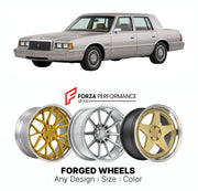 FORGED WHEELS RIMS for CHRYSLER NEW YORKER FIFTH AVENUE 1990 - 1996

Custom forged wheels for Chrysler New Yorker Fifth Avenue 1990 - 1996. Made-to-order monoblock, 2-piece and 3-piece rims in custom sizes, offsets, colors and finishes with guaranteed fitment.

We manufacture premium quality forged wheels rims for Chrysler New Yorker Fifth Avenue 1990 - 1996 in any design, size, color.

THIS WHEEL DESIGN CAN BE CUSTOM-MADE FOR YOUR CAR IN ANY SIZE AND COLOR OPTIONS
Available in monoblock, 2-piece, 3-piece, 