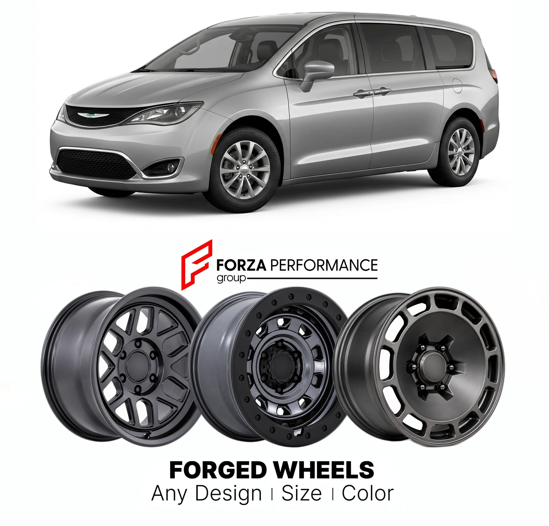 FORGED WHEELS RIMS for CHRYSLER PACIFICA HYBRID 2017 - 2024

Custom forged wheels for Chrysler Pacifica Hybrid 2017 - 2024. Made-to-order monoblock, 2-piece and 3-piece rims in custom sizes, offsets, colors and finishes with guaranteed fitment.

We manufacture premium quality forged wheels rims for Chrysler Pacifica Hybrid 2017 - 2024 in any design, size, color.

THIS WHEEL DESIGN CAN BE CUSTOM-MADE FOR YOUR CAR IN ANY SIZE AND COLOR OPTIONS
Available in monoblock, 2-piece, 3-piece, duoblock, beadlock
3D wh