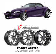 FORGED WHEELS RIMS for CHRYSLER PROWLER CHRYSLER-BADGED 2001 - 2002

Custom forged wheels for Chrysler Prowler Chrysler-Badged 2001 - 2002. Made-to-order monoblock, 2-piece and 3-piece rims in custom sizes, offsets, colors and finishes with guaranteed fitment.

We manufacture premium quality forged wheels rims for Chrysler Prowler Chrysler-Badged 2001 - 2002 in any design, size, color.

THIS WHEEL DESIGN CAN BE CUSTOM-MADE FOR YOUR CAR IN ANY SIZE AND COLOR OPTIONS
Available in monoblock, 2-piece, 3-piece, 