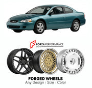 FORGED WHEELS RIMS for CHRYSLER SEBRING 1995 - 2010

Custom forged wheels for Chrysler Sebring 1995 - 2010. Made-to-order monoblock, 2-piece and 3-piece rims in custom sizes, offsets, colors and finishes with guaranteed fitment.

We manufacture premium quality forged wheels rims for Chrysler Sebring 1995 - 2010 in any design, size, color.

THIS WHEEL DESIGN CAN BE CUSTOM-MADE FOR YOUR CAR IN ANY SIZE AND COLOR OPTIONS
Available in monoblock, 2-piece, 3-piece, duoblock, beadlock
3D wheel renderings are provi