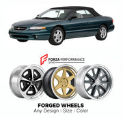 FORGED WHEELS RIMS for CHRYSLER SEBRING CONVERTIBLE 1995 - 2010

Custom forged wheels for Chrysler Sebring Convertible 1995 - 2010. Made-to-order monoblock, 2-piece and 3-piece rims in custom sizes, offsets, colors and finishes with guaranteed fitment.

We manufacture premium quality forged wheels rims for Chrysler Sebring Convertible 1995 - 2010 in any design, size, color.

THIS WHEEL DESIGN CAN BE CUSTOM-MADE FOR YOUR CAR IN ANY SIZE AND COLOR OPTIONS
Available in monoblock, 2-piece, 3-piece, duoblock, be