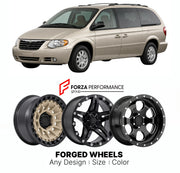 FORGED WHEELS RIMS for CHRYSLER TOWN & COUNTRY 2001 - 2007

Custom forged wheels for Chrysler Town & Country 2001 - 2007. Made-to-order monoblock, 2-piece and 3-piece rims in custom sizes, offsets, colors and finishes with guaranteed fitment.

We manufacture premium quality forged wheels rims for Chrysler Town & Country 2001 - 2007 in any design, size, color.

THIS WHEEL DESIGN CAN BE CUSTOM-MADE FOR YOUR CAR IN ANY SIZE AND COLOR OPTIONS
Available in monoblock, 2-piece, 3-piece, duoblock, beadlock
3D wheel