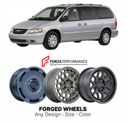 FORGED WHEELS RIMS for CHRYSLER TOWN & COUNTRY LXI 1996 - 2016

Custom forged wheels for Chrysler Town & Country LXi 1996 - 2016. Made-to-order monoblock, 2-piece and 3-piece rims in custom sizes, offsets, colors and finishes with guaranteed fitment.

We manufacture premium quality forged wheels rims for Chrysler Town & Country LXi 1996 - 2016 in any design, size, color.

THIS WHEEL DESIGN CAN BE CUSTOM-MADE FOR YOUR CAR IN ANY SIZE AND COLOR OPTIONS
Available in monoblock, 2-piece, 3-piece, duoblock, beadl