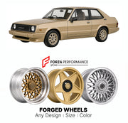 CUSTOM CLASSIC VINTAGE RESTOMOD RETRO OLD SCHOOL FORGED WHEELS RIMS for CLAN MCCOY 1984 - 1987

Custom forged wheels for Clan McCoy 1984 - 1987. Classic, vintage, restomod wheel designs made to order in custom sizes, offsets, colors and finishes.

We manufacture premium quality forged wheels rims for Clan McCoy 1984 - 1987 in any design, size, color.

THIS WHEEL DESIGN CAN BE CUSTOM-MADE FOR YOUR CAR IN ANY SIZE AND COLOR OPTIONS
Available in monoblock, 2-piece, 3-piece, duoblock, beadlock
3D wheel renderin