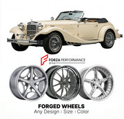 CUSTOM CLASSIC VINTAGE RESTOMOD RETRO OLD SCHOOL FORGED WHEELS RIMS for CLÉNET SERIES I 1976 - 1980
Custom forged wheels for classic American muscle cars. Ideal for restomod builds, vintage restorations, and show cars. Deep dish and retro styling available.

We manufacture premium quality forged wheels rims for Clénet Series I 1976 - 1980 in any design, size, color.

THIS WHEEL DESIGN CAN BE CUSTOM-MADE FOR YOUR CAR IN ANY SIZE AND COLOR OPTIONS
Available in monoblock, 2-piece, 3-piece, duoblock, beadlock
3