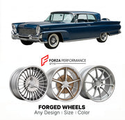 CUSTOM CLASSIC VINTAGE RESTOMOD RETRO OLD SCHOOL FORGED WHEELS RIMS for CONTINENTAL MARK III 1958 - 1960
Custom forged wheels for classic American muscle cars. Ideal for restomod builds, vintage restorations, and show cars. Deep dish and retro styling available.

We manufacture premium quality forged wheels rims for Continental Mark III 1958 - 1960 in any design, size, color.

THIS WHEEL DESIGN CAN BE CUSTOM-MADE FOR YOUR CAR IN ANY SIZE AND COLOR OPTIONS
Available in monoblock, 2-piece, 3-piece, duoblock, 
