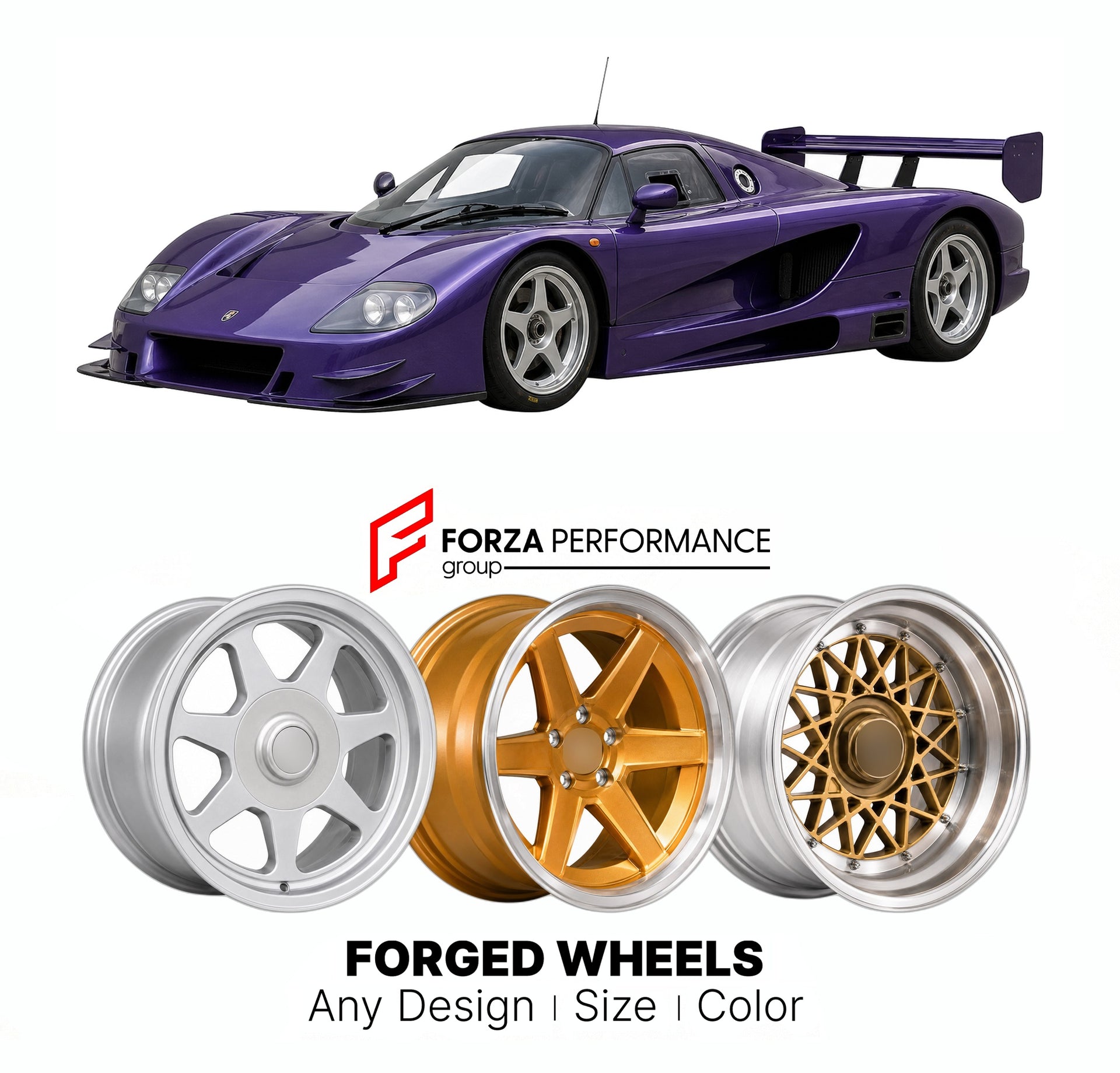 CUSTOM CLASSIC VINTAGE RESTOMOD RETRO OLD SCHOOL FORGED WHEELS RIMS for COURAGE C41 1995 - 1999

Custom forged wheels for Courage C41 1995 - 1999. Classic, vintage, restomod wheel designs made to order in custom sizes, offsets, colors and finishes.

We manufacture premium quality forged wheels rims for Courage C41 1995 - 1999 in any design, size, color.

THIS WHEEL DESIGN CAN BE CUSTOM-MADE FOR YOUR CAR IN ANY SIZE AND COLOR OPTIONS
Available in monoblock, 2-piece, 3-piece, duoblock, beadlock
3D wheel rende
