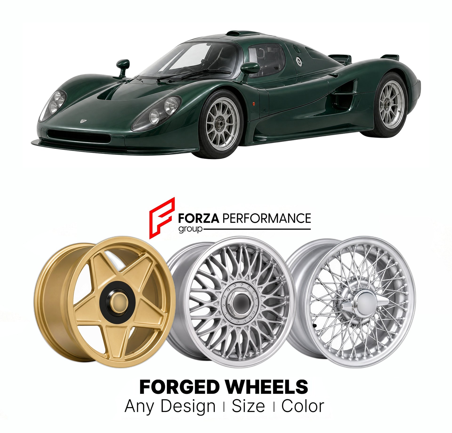 CUSTOM CLASSIC VINTAGE RESTOMOD RETRO OLD SCHOOL FORGED WHEELS RIMS for COURAGE C52 1999 - 2000

Custom forged wheels for Courage C52 1999 - 2000. Classic, vintage, restomod wheel designs made to order in custom sizes, offsets, colors and finishes.

We manufacture premium quality forged wheels rims for Courage C52 1999 - 2000 in any design, size, color.

THIS WHEEL DESIGN CAN BE CUSTOM-MADE FOR YOUR CAR IN ANY SIZE AND COLOR OPTIONS
Available in monoblock, 2-piece, 3-piece, duoblock, beadlock
3D wheel rende