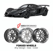 FORGED WHEELS RIMS for CZINGER 21C 2021+

Custom forged wheels for Czinger 21C 2021+. Made-to-order monoblock, 2-piece and 3-piece rims in custom sizes, offsets, colors and finishes with guaranteed fitment.

We manufacture premium quality forged wheels rims for Czinger 21C 2021+ in any design, size, color.

THIS WHEEL DESIGN CAN BE CUSTOM-MADE FOR YOUR CAR IN ANY SIZE AND COLOR OPTIONS
Available in monoblock, 2-piece, 3-piece, duoblock, beadlock
3D wheel renderings are provided according to the exact dimens