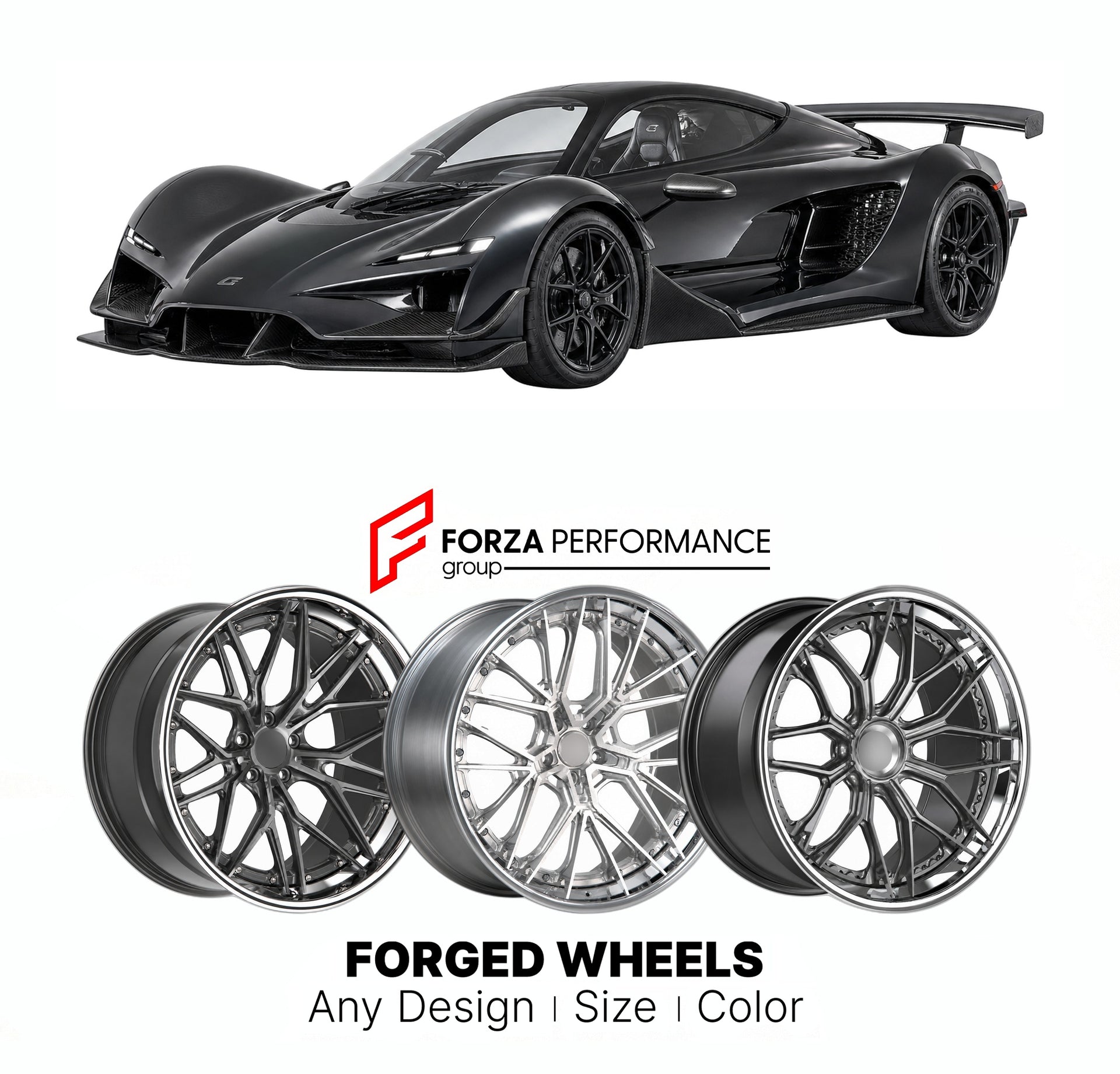 FORGED WHEELS RIMS for CZINGER 21C 2021+

Custom forged wheels for Czinger 21C 2021+. Made-to-order monoblock, 2-piece and 3-piece rims in custom sizes, offsets, colors and finishes with guaranteed fitment.

We manufacture premium quality forged wheels rims for Czinger 21C 2021+ in any design, size, color.

THIS WHEEL DESIGN CAN BE CUSTOM-MADE FOR YOUR CAR IN ANY SIZE AND COLOR OPTIONS
Available in monoblock, 2-piece, 3-piece, duoblock, beadlock
3D wheel renderings are provided according to the exact dimens