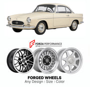 CUSTOM CLASSIC VINTAGE RESTOMOD RETRO OLD SCHOOL FORGED WHEELS RIMS for DKW SP 1000 COUPE 1958 - 1965

Custom forged wheels for DKW SP 1000 Coupe 1958 - 1965. Classic, vintage, restomod wheel designs made to order in custom sizes, offsets, colors and finishes.

We manufacture premium quality forged wheels rims for DKW SP 1000 Coupe 1958 - 1965 in any design, size, color.

THIS WHEEL DESIGN CAN BE CUSTOM-MADE FOR YOUR CAR IN ANY SIZE AND COLOR OPTIONS
Available in monoblock, 2-piece, 3-piece, duoblock, beadl