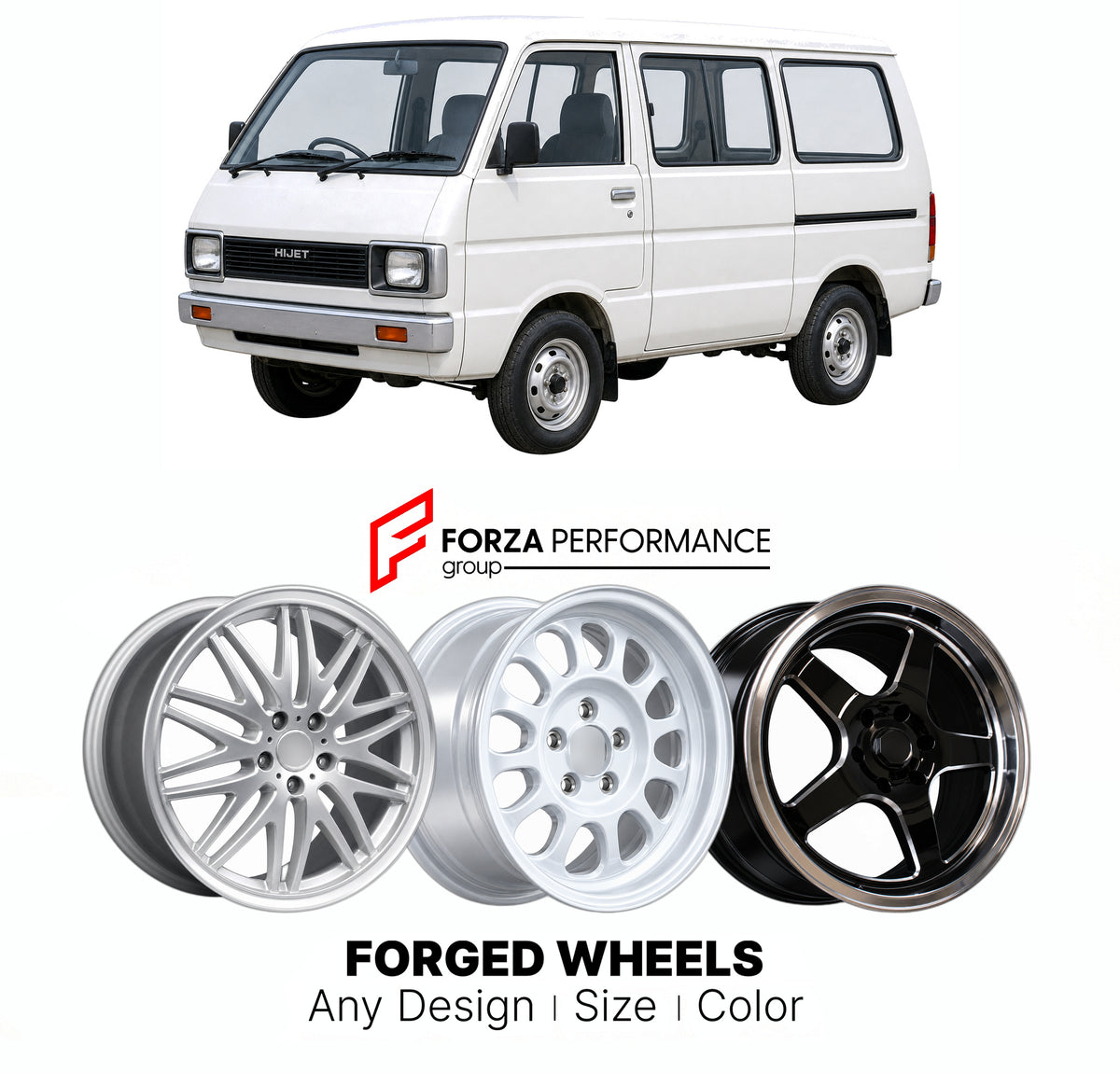 CUSTOM CLASSIC VINTAGE RESTOMOD RETRO OLD SCHOOL FORGED WHEELS RIMS for DAIHATSU HIJET S60 S65 S70 S75 1981 - 1986

Custom forged wheels for Daihatsu Hijet S60 S65 S70 S75 1981 - 1986. Classic, vintage, restomod and retro JDM wheel designs made to order in custom sizes, offsets, colors and finishes with guaranteed fitment.

We manufacture premium quality forged wheels rims for Daihatsu Hijet S60 S65 S70 S75 1981 - 1986 in any design, size, color.

JDM WHEEL DESIGNS: our Japanese collection for hatchbacks, k