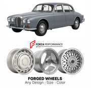 CUSTOM CLASSIC VINTAGE RESTOMOD RETRO OLD SCHOOL FORGED WHEELS RIMS for DAIMLER 2.5 V8 250 1962 - 1969

Custom forged wheels for Daimler 2.5 V8 250 1962 - 1969. Classic, vintage, restomod wheel designs made to order in custom sizes, offsets, colors and finishes.

We manufacture premium quality forged wheels rims for Daimler 2.5 V8 250 1962 - 1969 in any design, size, color.

THIS WHEEL DESIGN CAN BE CUSTOM-MADE FOR YOUR CAR IN ANY SIZE AND COLOR OPTIONS
Available in monoblock, 2-piece, 3-piece, duoblock, be