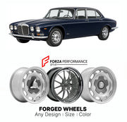 CUSTOM CLASSIC VINTAGE RESTOMOD RETRO OLD SCHOOL FORGED WHEELS RIMS for DAIMLER SOVEREIGN XJ SERIES 1966 - 1983

Custom forged wheels for Daimler Sovereign XJ Series 1966 - 1983. Classic, vintage, restomod wheel designs made to order in custom sizes, offsets, colors and finishes.

We manufacture premium quality forged wheels rims for Daimler Sovereign XJ Series 1966 - 1983 in any design, size, color.

THIS WHEEL DESIGN CAN BE CUSTOM-MADE FOR YOUR CAR IN ANY SIZE AND COLOR OPTIONS
Available in monoblock, 2-p