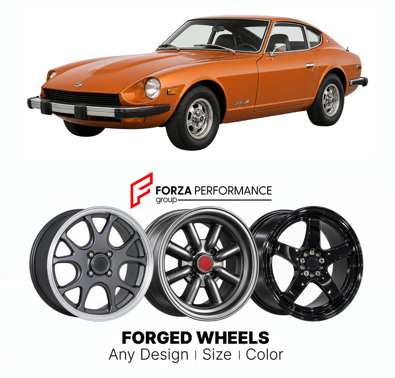 CUSTOM CLASSIC VINTAGE RESTOMOD RETRO OLD SCHOOL FORGED WHEELS RIMS for DATSUN 280Z S30 1975 - 1978