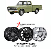 CUSTOM CLASSIC VINTAGE RESTOMOD RETRO OLD SCHOOL FORGED WHEELS RIMS for DATSUN 620 1972 - 1979

Custom forged wheels for Datsun 620 1972 - 1979. Classic, vintage, restomod and retro JDM wheel designs made to order in custom sizes, offsets, colors and finishes with guaranteed fitment.

We manufacture premium quality forged wheels rims for Datsun 620 1972 - 1979 in any design, size, color.

JDM WHEEL DESIGNS: our Japanese collection for SUVs and pickups includes designs inspired by Bradley V, Method Race Whee