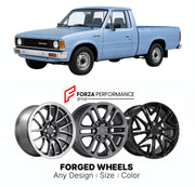 CUSTOM CLASSIC VINTAGE RESTOMOD RETRO OLD SCHOOL FORGED WHEELS RIMS for DATSUN 720 1979 - 1986

Custom forged wheels for Datsun 720 1979 - 1986. Classic, vintage, restomod and retro JDM wheel designs made to order in custom sizes, offsets, colors and finishes with guaranteed fitment.

We manufacture premium quality forged wheels rims for Datsun 720 1979 - 1986 in any design, size, color.

JDM WHEEL DESIGNS: our Japanese collection for SUVs and pickups includes designs inspired by Bradley V, Method Race Whee