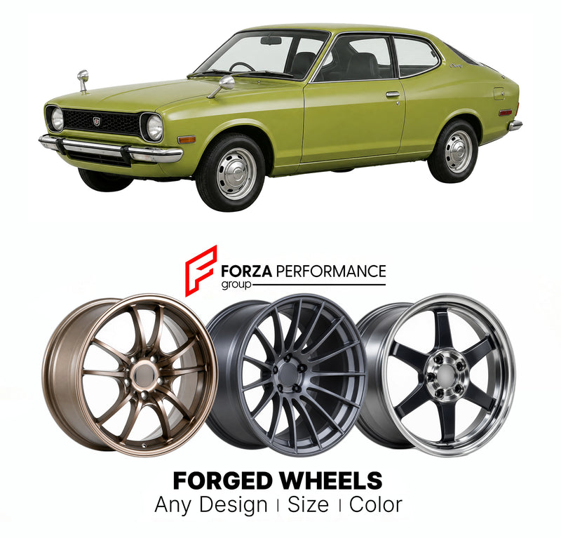 CUSTOM CLASSIC VINTAGE RESTOMOD RETRO OLD SCHOOL FORGED WHEELS RIMS for DATSUN CHERRY F10 1974 - 1978