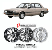 CUSTOM CLASSIC VINTAGE RESTOMOD RETRO OLD SCHOOL FORGED WHEELS RIMS for DATSUN STANZA T11 1981 - 1986

Custom forged wheels for Datsun Stanza T11 1981 - 1986. Classic, vintage, restomod and retro JDM wheel designs made to order in custom sizes, offsets, colors and finishes with guaranteed fitment.

We manufacture premium quality forged wheels rims for Datsun Stanza T11 1981 - 1986 in any design, size, color.

JDM WHEEL DESIGNS: our Japanese collection for sedans and wagons includes designs inspired by Weds 
