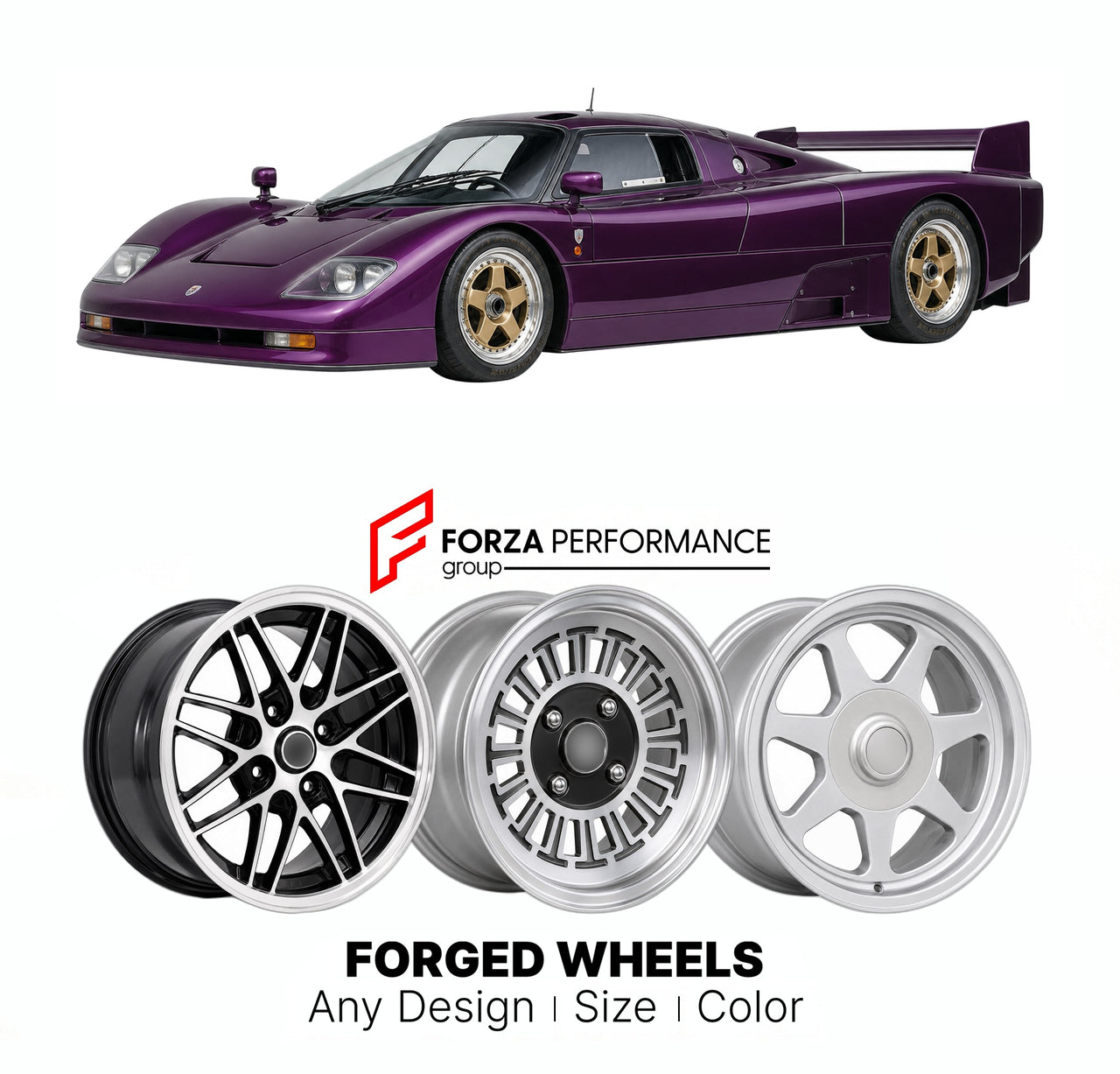 CUSTOM CLASSIC VINTAGE RESTOMOD RETRO OLD SCHOOL FORGED WHEELS RIMS for DAUER 962 LE MANS 1993 - 1997

Custom forged wheels for Dauer 962 Le Mans 1993 - 1997. Classic, vintage, restomod wheel designs made to order in custom sizes, offsets, colors and finishes.

We manufacture premium quality forged wheels rims for Dauer 962 Le Mans 1993 - 1997 in any design, size, color.

THIS WHEEL DESIGN CAN BE CUSTOM-MADE FOR YOUR CAR IN ANY SIZE AND COLOR OPTIONS
Available in monoblock, 2-piece, 3-piece, duoblock, beadl