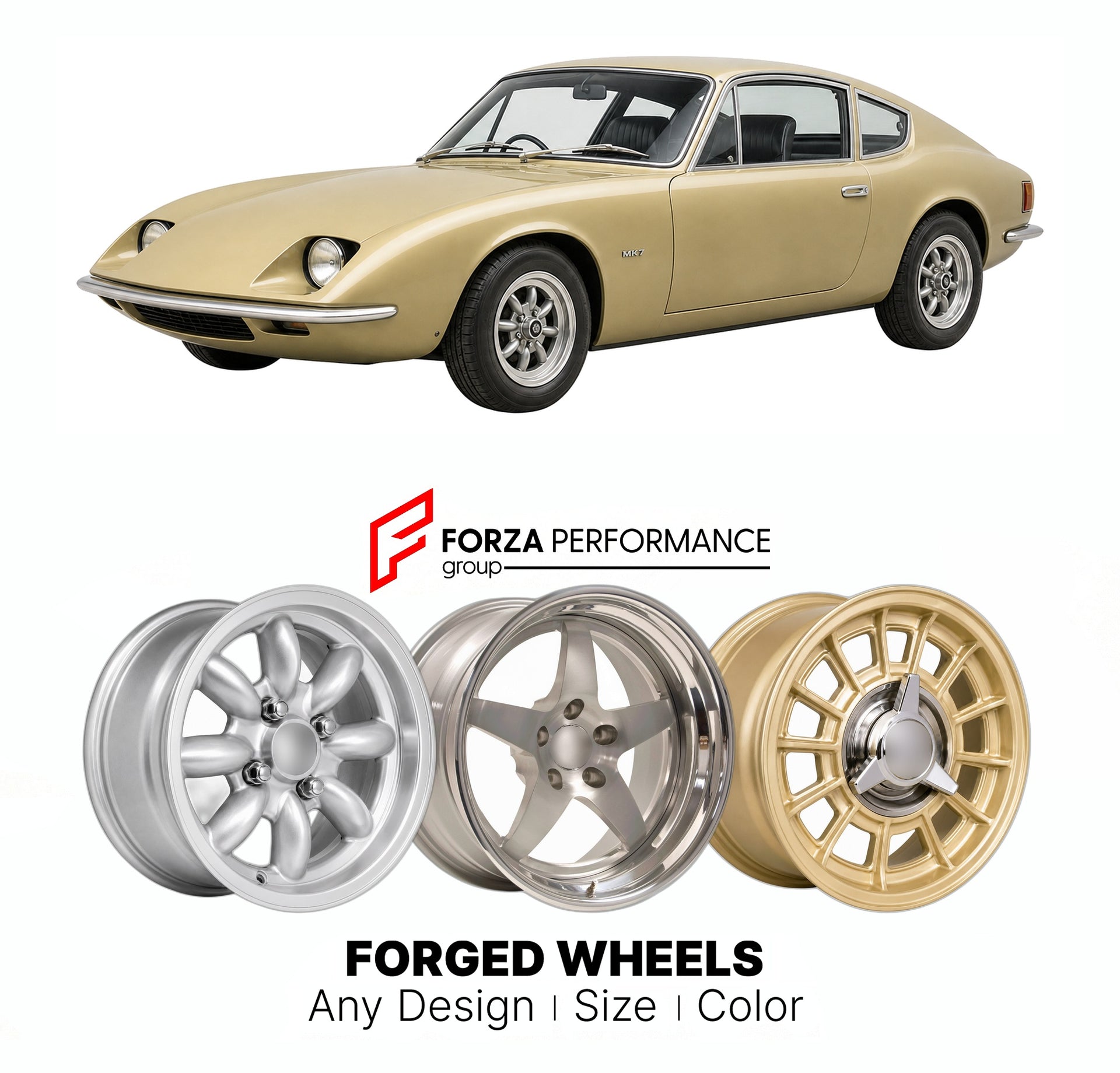 CUSTOM CLASSIC VINTAGE RESTOMOD RETRO OLD SCHOOL FORGED WHEELS RIMS for DAVRIAN MK7 1973 - 1976

Custom forged wheels for Davrian Mk7 1973 - 1976. Classic, vintage, restomod wheel designs made to order in custom sizes, offsets, colors and finishes.

We manufacture premium quality forged wheels rims for Davrian Mk7 1973 - 1976 in any design, size, color.

THIS WHEEL DESIGN CAN BE CUSTOM-MADE FOR YOUR CAR IN ANY SIZE AND COLOR OPTIONS
Available in monoblock, 2-piece, 3-piece, duoblock, beadlock
3D wheel rende