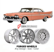 CUSTOM CLASSIC VINTAGE RESTOMOD RETRO OLD SCHOOL FORGED WHEELS RIMS for DESOTO FIRESWEEP 1958 - 1959
Custom forged wheels for classic American muscle cars. Ideal for restomod builds, vintage restorations, and show cars. Deep dish and retro styling available.

We manufacture premium quality forged wheels rims for DeSoto Firesweep 1958 - 1959 in any design, size, color.

THIS WHEEL DESIGN CAN BE CUSTOM-MADE FOR YOUR CAR IN ANY SIZE AND COLOR OPTIONS
Available in monoblock, 2-piece, 3-piece, duoblock, beadlock