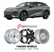 Custom forged wheels for Deepal Changan S07 2023+. Made-to-order monoblock, 2-piece and 3-piece wheels in custom sizes, offsets, colors and finishes with guaranteed vehicle fitment.

We manufacture premium quality forged wheels rims for Deepal Changan S07 2023+ in any design, size, color.

THIS WHEEL DESIGN CAN BE CUSTOM-MADE FOR YOUR CAR IN ANY SIZE AND COLOR OPTIONS
Available in monoblock, 2-piece, 3-piece, duoblock, beadlock
3D wheel renderings are provided according to the exact dimensions and specifica