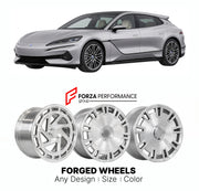 Custom forged wheels for Denza BYD Z9 GT 2024+. Made-to-order monoblock, 2-piece and 3-piece wheels in custom sizes, offsets, colors and finishes with guaranteed vehicle fitment.

We manufacture premium quality forged wheels rims for Denza BYD Z9 GT 2024+ in any design, size, color.

THIS WHEEL DESIGN CAN BE CUSTOM-MADE FOR YOUR CAR IN ANY SIZE AND COLOR OPTIONS
Available in monoblock, 2-piece, 3-piece, duoblock, beadlock
3D wheel renderings are provided according to the exact dimensions and specifications 