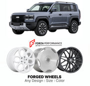 Custom forged wheels for Denza Fangchengbao B5 Bao 5 2023+. Made-to-order monoblock, 2-piece and 3-piece wheels in custom sizes, offsets, colors and finishes with guaranteed vehicle fitment.

We manufacture premium quality forged wheels rims for Denza Fangchengbao B5 Bao 5 2023+ in any design, size, color.

THIS WHEEL DESIGN CAN BE CUSTOM-MADE FOR YOUR CAR IN ANY SIZE AND COLOR OPTIONS
Available in monoblock, 2-piece, 3-piece, duoblock, beadlock
3D wheel renderings are provided according to the exact dimens