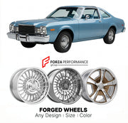 CUSTOM CLASSIC VINTAGE RESTOMOD RETRO OLD SCHOOL FORGED WHEELS RIMS for DODGE ASPEN 1976 - 1980
Custom forged wheels for classic American muscle cars. Ideal for restomod builds, vintage restorations, and show cars. Deep dish and retro styling available.

We manufacture premium quality forged wheels rims for Dodge Aspen 1976 - 1980 in any design, size, color.

THIS WHEEL DESIGN CAN BE CUSTOM-MADE FOR YOUR CAR IN ANY SIZE AND COLOR OPTIONS
Available in monoblock, 2-piece, 3-piece, duoblock, beadlock
3D wheel 