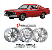 CUSTOM CLASSIC VINTAGE RESTOMOD RETRO OLD SCHOOL FORGED WHEELS RIMS for DODGE ASPEN R/T 1976 - 1980
Custom forged wheels for classic American muscle cars. Ideal for restomod builds, vintage restorations, and show cars. Deep dish and retro styling available.

We manufacture premium quality forged wheels rims for Dodge Aspen R/T 1976 - 1980 in any design, size, color.

THIS WHEEL DESIGN CAN BE CUSTOM-MADE FOR YOUR CAR IN ANY SIZE AND COLOR OPTIONS
Available in monoblock, 2-piece, 3-piece, duoblock, beadlock
3