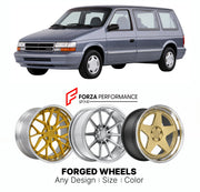 FORGED WHEELS RIMS for DODGE CARAVAN 1990 - 1995

Custom forged wheels for Dodge Caravan 1990 - 1995. Made-to-order monoblock, 2-piece and 3-piece rims in custom sizes, offsets, colors and finishes with guaranteed fitment.

We manufacture premium quality forged wheels rims for Dodge Caravan 1990 - 1995 in any design, size, color.

THIS WHEEL DESIGN CAN BE CUSTOM-MADE FOR YOUR CAR IN ANY SIZE AND COLOR OPTIONS
Available in monoblock, 2-piece, 3-piece, duoblock, beadlock
3D wheel renderings are provided accor