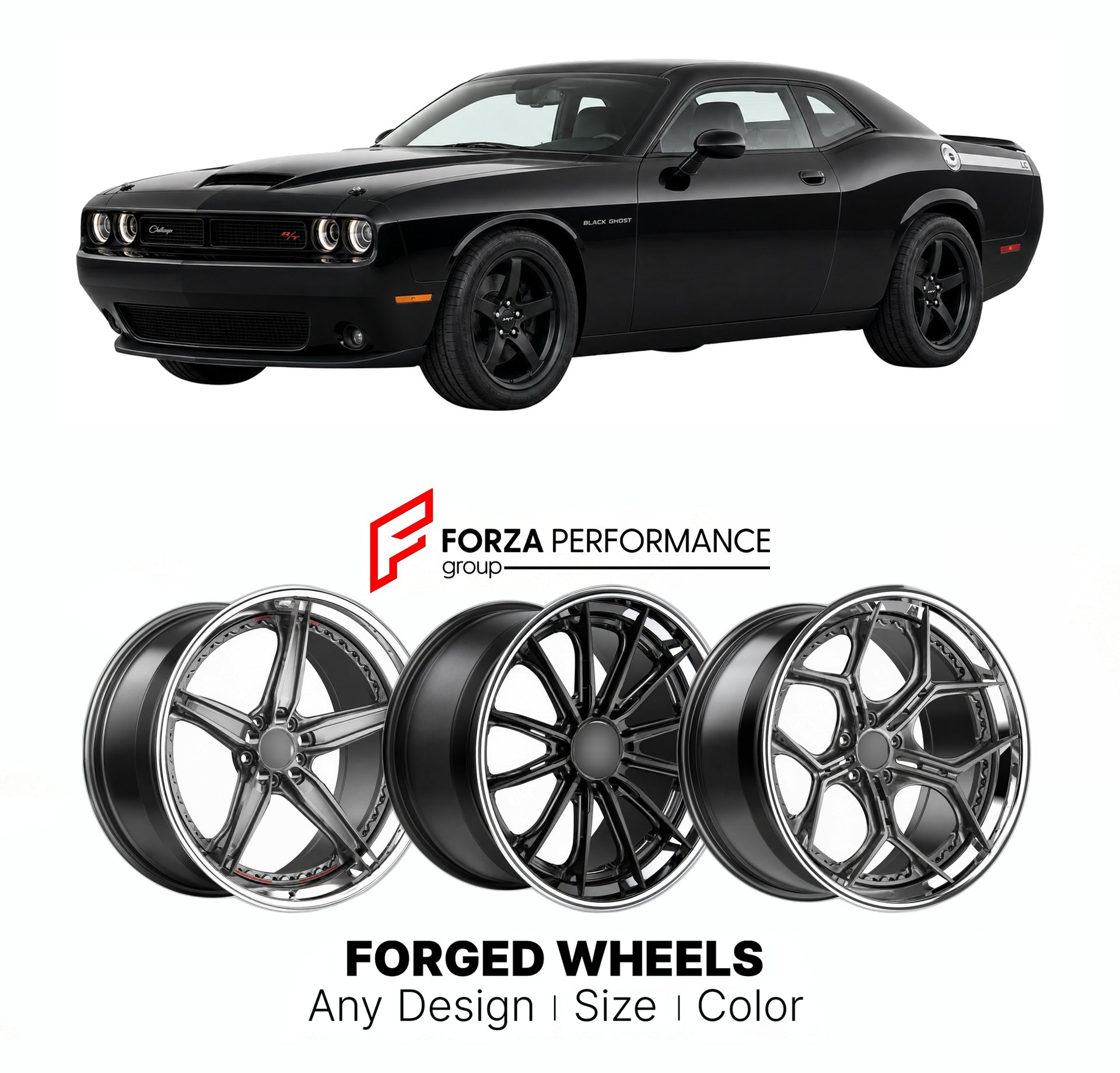 FORGED WHEELS RIMS for DODGE CHALLENGER BLACK GHOST LC 2008 - 2023

Custom forged wheels for Dodge Challenger Black Ghost LC 2008 - 2023. Made-to-order monoblock, 2-piece and 3-piece rims in custom sizes, offsets, colors and finishes with guaranteed fitment.

We manufacture premium quality forged wheels rims for Dodge Challenger Black Ghost LC 2008 - 2023 in any design, size, color.

THIS WHEEL DESIGN CAN BE CUSTOM-MADE FOR YOUR CAR IN ANY SIZE AND COLOR OPTIONS
Available in monoblock, 2-piece, 3-piece, duo