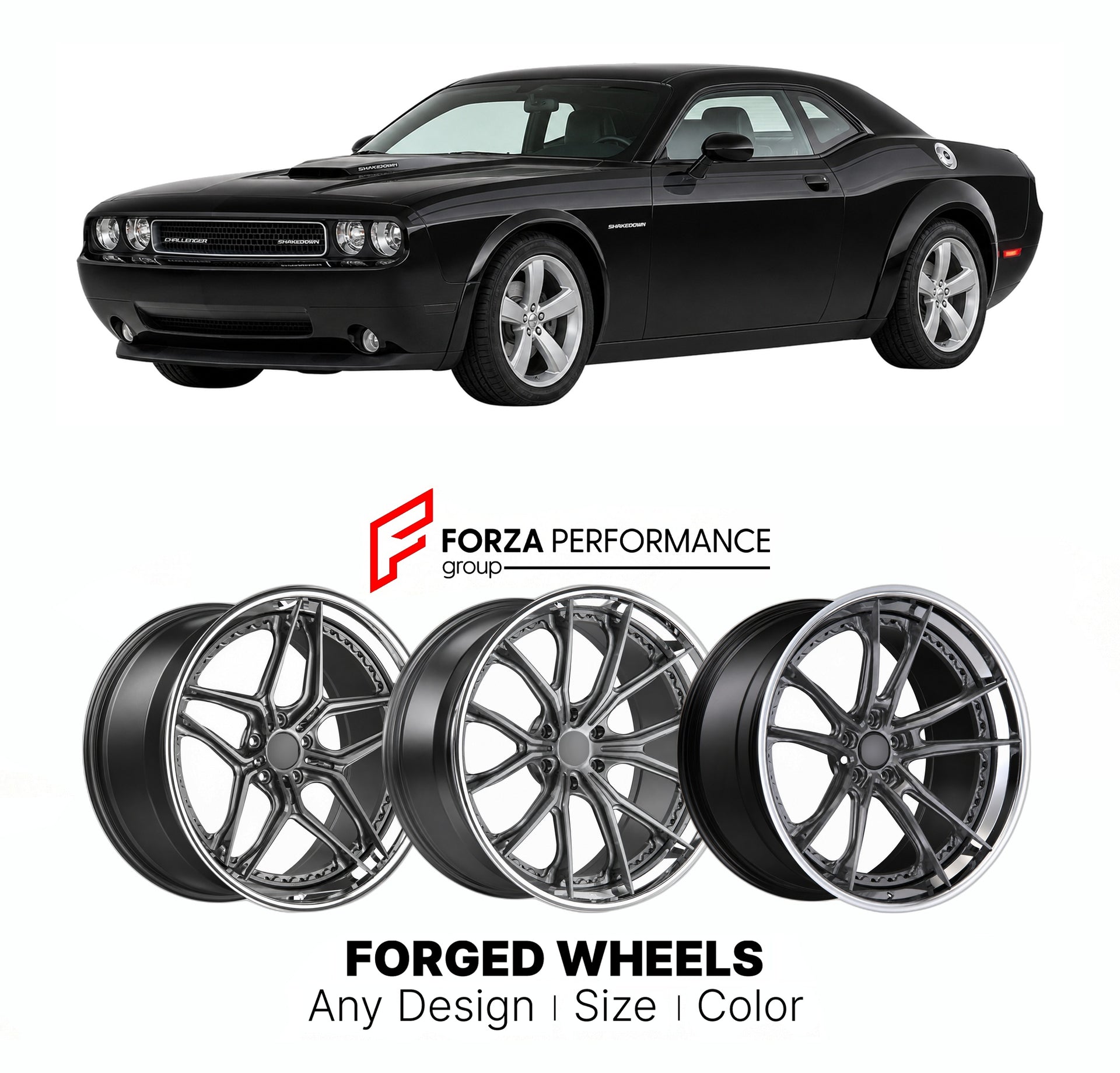 FORGED WHEELS RIMS for DODGE CHALLENGER SHAKEDOWN LC 2008 - 2023

Custom forged wheels for Dodge Challenger Shakedown LC 2008 - 2023. Made-to-order monoblock, 2-piece and 3-piece rims in custom sizes, offsets, colors and finishes with guaranteed fitment.

We manufacture premium quality forged wheels rims for Dodge Challenger Shakedown LC 2008 - 2023 in any design, size, color.

THIS WHEEL DESIGN CAN BE CUSTOM-MADE FOR YOUR CAR IN ANY SIZE AND COLOR OPTIONS
Available in monoblock, 2-piece, 3-piece, duoblock,