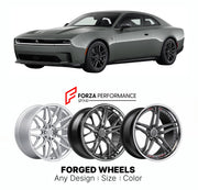 FORGED WHEELS RIMS for DODGE CHARGER DAYTONA SRT 2024 - 2026

Custom forged wheels for Dodge Charger Daytona SRT 2024 - 2026. Made-to-order monoblock, 2-piece and 3-piece rims in custom sizes, offsets, colors and finishes with guaranteed fitment.

We manufacture premium quality forged wheels rims for Dodge Charger Daytona SRT 2024 - 2026 in any design, size, color.

THIS WHEEL DESIGN CAN BE CUSTOM-MADE FOR YOUR CAR IN ANY SIZE AND COLOR OPTIONS
Available in monoblock, 2-piece, 3-piece, duoblock, beadlock
3D