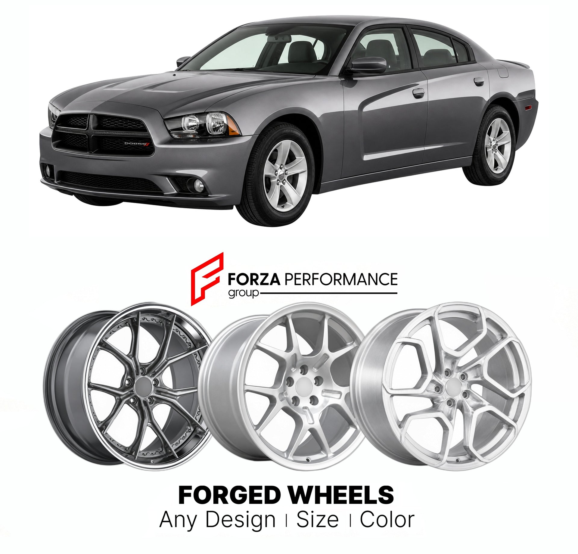 FORGED WHEELS RIMS for DODGE CHARGER LD 2011 - 2023

Custom forged wheels for Dodge Charger LD 2011 - 2023. Made-to-order monoblock, 2-piece and 3-piece rims in custom sizes, offsets, colors and finishes with guaranteed fitment.

We manufacture premium quality forged wheels rims for Dodge Charger LD 2011 - 2023 in any design, size, color.

THIS WHEEL DESIGN CAN BE CUSTOM-MADE FOR YOUR CAR IN ANY SIZE AND COLOR OPTIONS
Available in monoblock, 2-piece, 3-piece, duoblock, beadlock
3D wheel renderings are provi