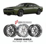 FORGED WHEELS RIMS for DODGE CHARGER SIXPACK HURRICANE INLINE-SIX 2025+

Custom forged wheels for Dodge Charger Sixpack Hurricane Inline-Six 2025+. Made-to-order monoblock, 2-piece and 3-piece rims in custom sizes, offsets, colors and finishes with guaranteed fitment.

We manufacture premium quality forged wheels rims for Dodge Charger Sixpack Hurricane Inline-Six 2025+ in any design, size, color.

THIS WHEEL DESIGN CAN BE CUSTOM-MADE FOR YOUR CAR IN ANY SIZE AND COLOR OPTIONS
Available in monoblock, 2-piec
