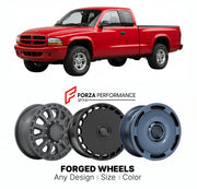 FORGED WHEELS RIMS for DODGE DAKOTA 1997 - 2004

Custom forged wheels for Dodge Dakota 1997 - 2004. Made-to-order monoblock, 2-piece and 3-piece rims in custom sizes, offsets, colors and finishes with guaranteed fitment.

We manufacture premium quality forged wheels rims for Dodge Dakota 1997 - 2004 in any design, size, color.

THIS WHEEL DESIGN CAN BE CUSTOM-MADE FOR YOUR CAR IN ANY SIZE AND COLOR OPTIONS
Available in monoblock, 2-piece, 3-piece, duoblock, beadlock
3D wheel renderings are provided accordin
