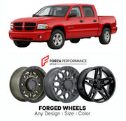 FORGED WHEELS RIMS for DODGE DAKOTA QUAD CAB 1997 - 2011

Custom forged wheels for Dodge Dakota Quad Cab 1997 - 2011. Made-to-order monoblock, 2-piece and 3-piece rims in custom sizes, offsets, colors and finishes with guaranteed fitment.

We manufacture premium quality forged wheels rims for Dodge Dakota Quad Cab 1997 - 2011 in any design, size, color.

THIS WHEEL DESIGN CAN BE CUSTOM-MADE FOR YOUR CAR IN ANY SIZE AND COLOR OPTIONS
Available in monoblock, 2-piece, 3-piece, duoblock, beadlock
3D wheel rende