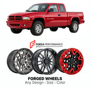 FORGED WHEELS RIMS for DODGE DAKOTA TRX4 1997 - 2011

Custom forged wheels for Dodge Dakota TRX4 1997 - 2011. Made-to-order monoblock, 2-piece and 3-piece rims in custom sizes, offsets, colors and finishes with guaranteed fitment.

We manufacture premium quality forged wheels rims for Dodge Dakota TRX4 1997 - 2011 in any design, size, color.

THIS WHEEL DESIGN CAN BE CUSTOM-MADE FOR YOUR CAR IN ANY SIZE AND COLOR OPTIONS
Available in monoblock, 2-piece, 3-piece, duoblock, beadlock
3D wheel renderings are pr