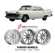 CUSTOM CLASSIC VINTAGE RESTOMOD RETRO OLD SCHOOL FORGED WHEELS RIMS for DODGE DART SENECA 1960 - 1961
Custom forged wheels for classic American muscle cars. Ideal for restomod builds, vintage restorations, and show cars. Deep dish and retro styling available.

We manufacture premium quality forged wheels rims for Dodge Dart Seneca 1960 - 1961 in any design, size, color.

THIS WHEEL DESIGN CAN BE CUSTOM-MADE FOR YOUR CAR IN ANY SIZE AND COLOR OPTIONS
Available in monoblock, 2-piece, 3-piece, duoblock, beadlo