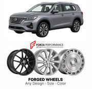 Custom forged wheels for Dodge GAC Trumpchi Journey GS5 Twin 2022 - 2024. Made-to-order monoblock, 2-piece and 3-piece wheels in custom sizes, offsets, colors and finishes with guaranteed vehicle fitment.

We manufacture premium quality forged wheels rims for Dodge GAC Trumpchi Journey GS5 Twin 2022 - 2024 in any design, size, color.

THIS WHEEL DESIGN CAN BE CUSTOM-MADE FOR YOUR CAR IN ANY SIZE AND COLOR OPTIONS
Available in monoblock, 2-piece, 3-piece, duoblock, beadlock
3D wheel renderings are provided a